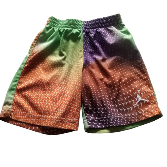 Air Jordan Shorts Brown Green Purple 